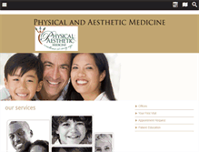 Tablet Screenshot of physicalandaestheticmedicine.com
